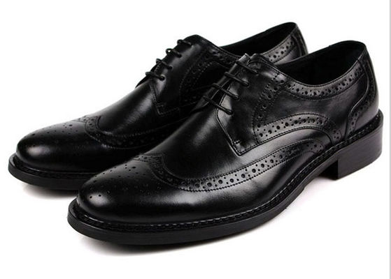উচ্চ গরু পুরুষদের চামড়া Brogue জুতা, ব্যবসা Goodyear হস্তনির্মিত জুতা