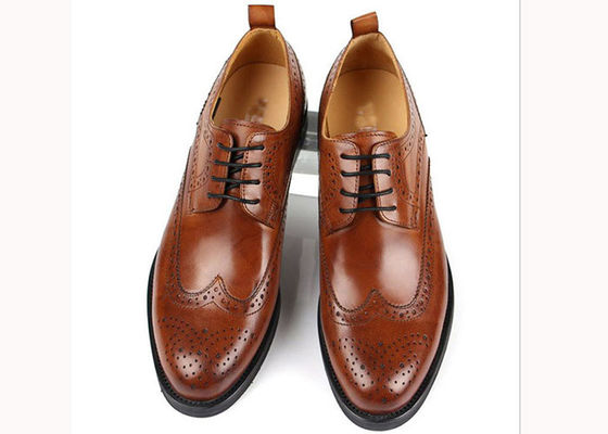 উচ্চ গরু পুরুষদের চামড়া Brogue জুতা, ব্যবসা Goodyear হস্তনির্মিত জুতা