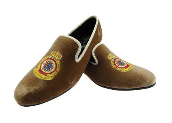 হলুদ রয়্যাল হলুদ পুরুষদের চামড়া Loafers, রয়্যাল embroidered পুরুষদের নৈমিত্তিক Loafers