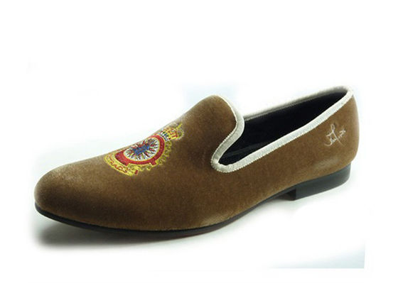 হলুদ রয়্যাল হলুদ পুরুষদের চামড়া Loafers, রয়্যাল embroidered পুরুষদের নৈমিত্তিক Loafers