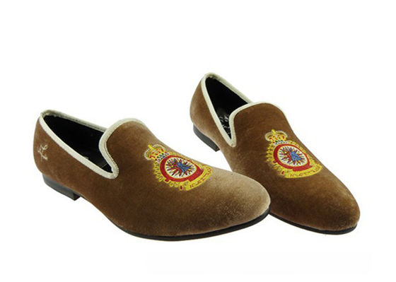 হলুদ রয়্যাল হলুদ পুরুষদের চামড়া Loafers, রয়্যাল embroidered পুরুষদের নৈমিত্তিক Loafers