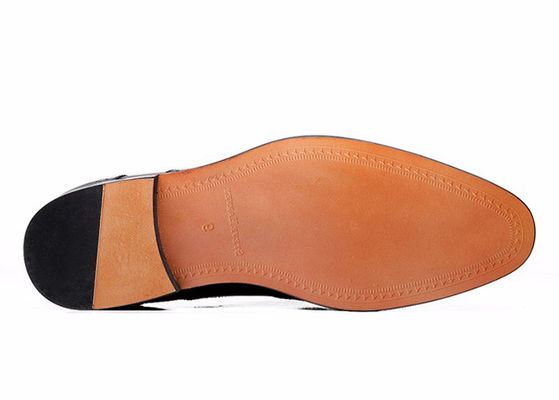 গুডইয়ার পুরুষদের কালো চামড়া Brogues, খোদাই হস্তনির্মিত পুরুষদের ব্যবসা নৈমিত্তিক জুতা