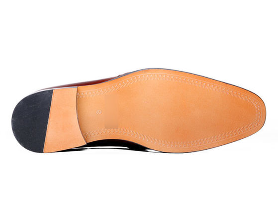 ক্লাসিক পুরুষদের চামড়া Loafers সেলাই হস্তনির্মিত চামড়া পোষাক জুতা ভোজের জন্য