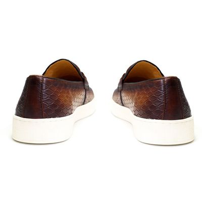 সব ঋতু পুরুষদের স্লিপ উপর sneakers আসল চামড়া সমতল নৌকা জুতা অবসর জন্য