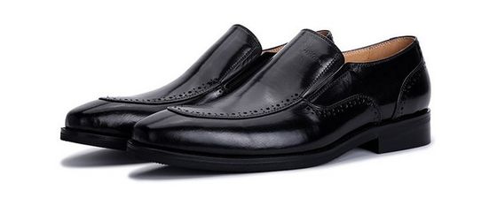 স্লিপ অন ব্রোগ পুরুষদের চামড়া পোষাক জুতা Loafers অফিসের জন্য ক্রোকোডিল প্যাটার্ন