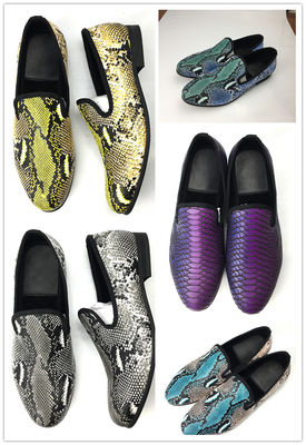 মার্জিত নকশা সাপের চামড়া পুরুষদের Loafers Wear প্রতিরোধী পুরুষদের চামড়া ড্রাইভিং জুতা